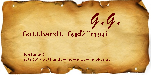 Gotthardt Györgyi névjegykártya