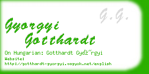gyorgyi gotthardt business card